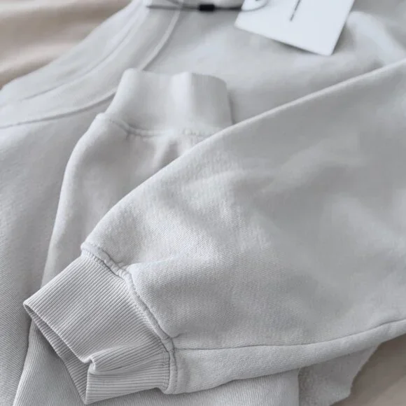 NWT JOAH BROWN Cropped Crew Neck Sweatshirt  | Sahara | One Size - Picture 6 of 7